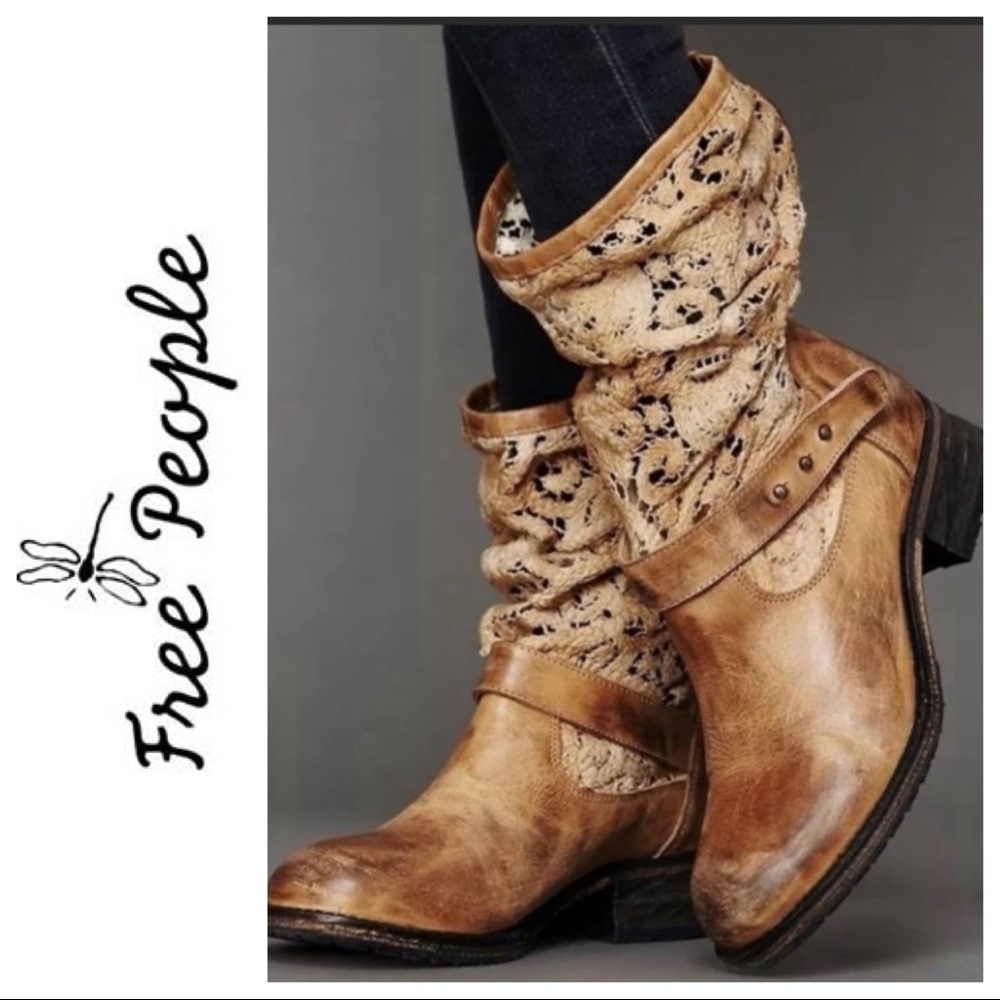 Free People Beau Crochet Boots